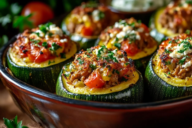 Easy Mediterranean Stuffed Zucchini Recipe
