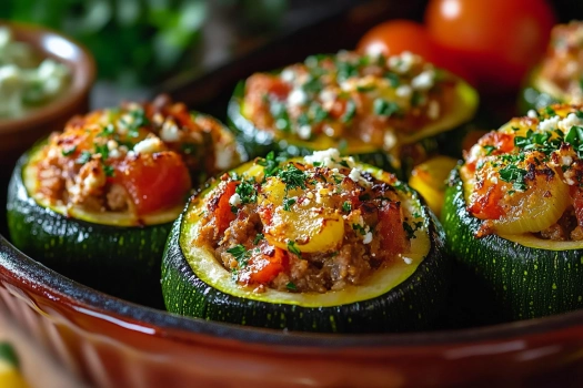 Mediterranean Stuffed Zucchini Recipe