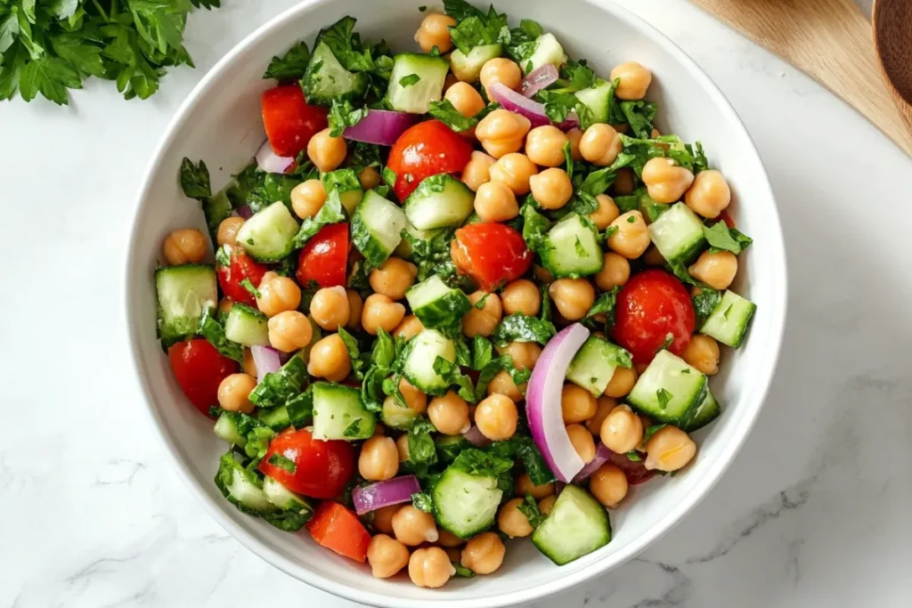 15-Minute Chickpea Salad Recipe