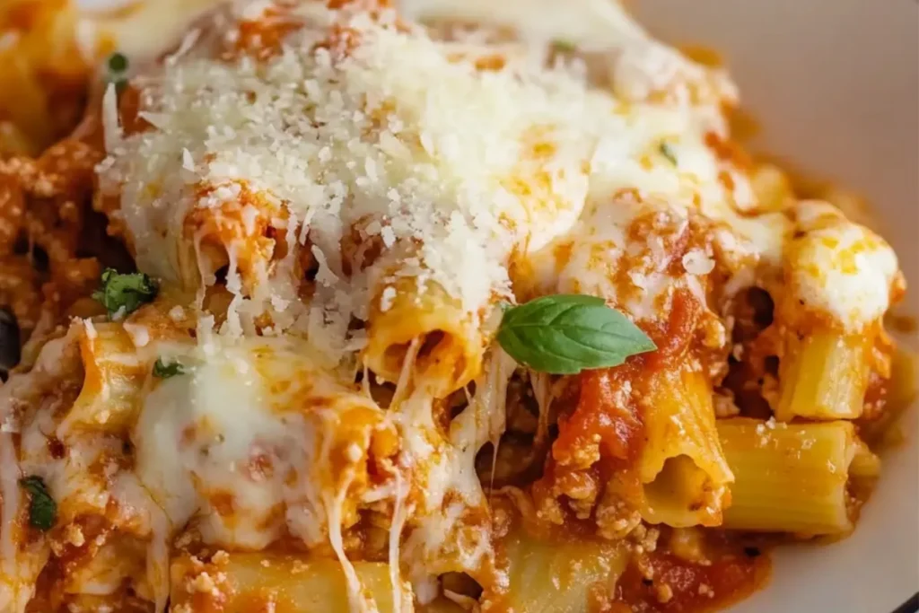 Cheesy ziti in slow cooker