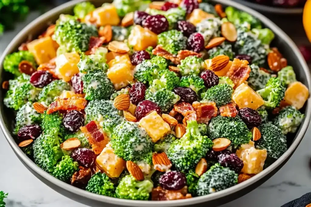 Crunchy Broccoli Cranberry Cheese Salad Recipe