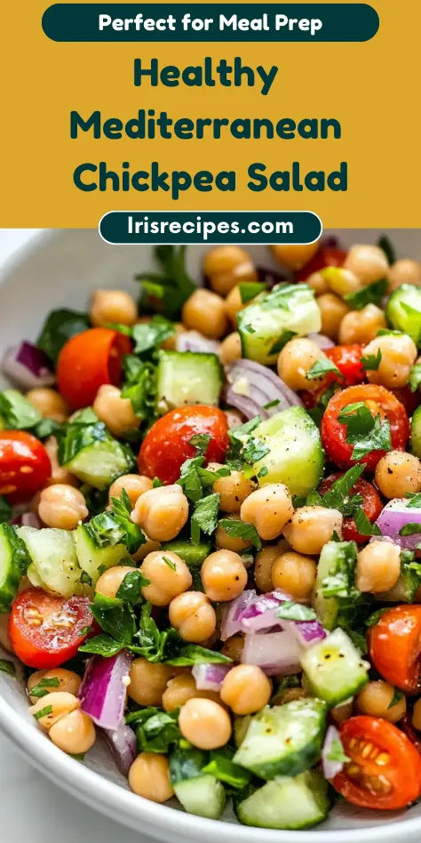 Healthy Mediterranean Chickpea Salad