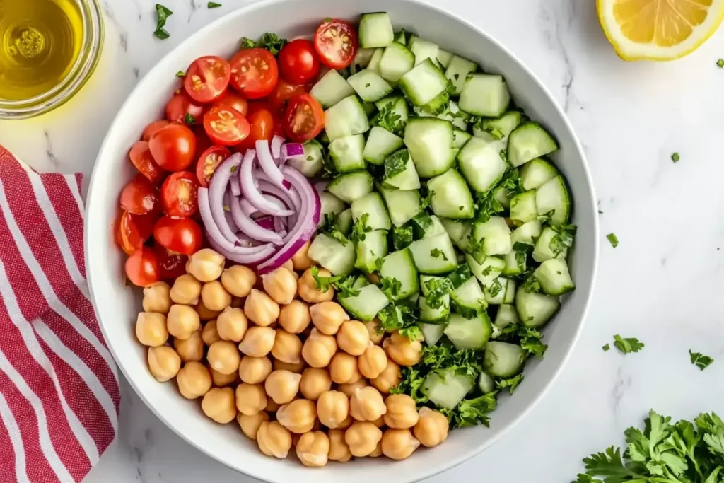 Simple Chickpea Salad for Meal Prep