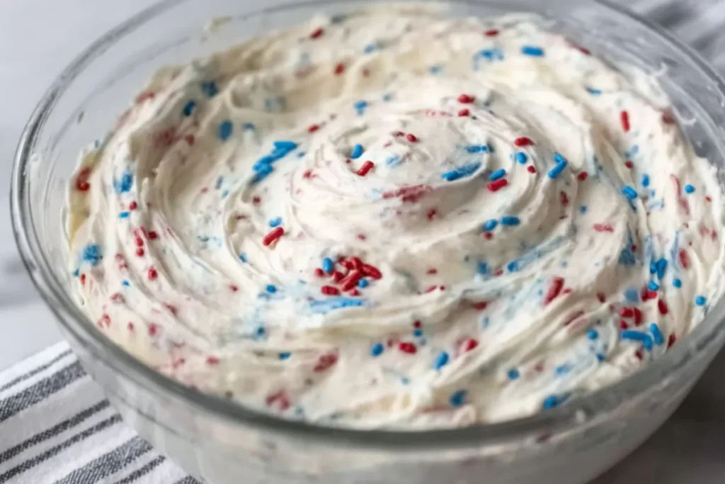 5-Minute Patriotic Funfetti Dessert Dip