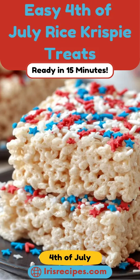 Easy 4th of July Rice Krispie Treats