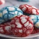Easy Patriotic Crinkle Cookies From Cake Mix
