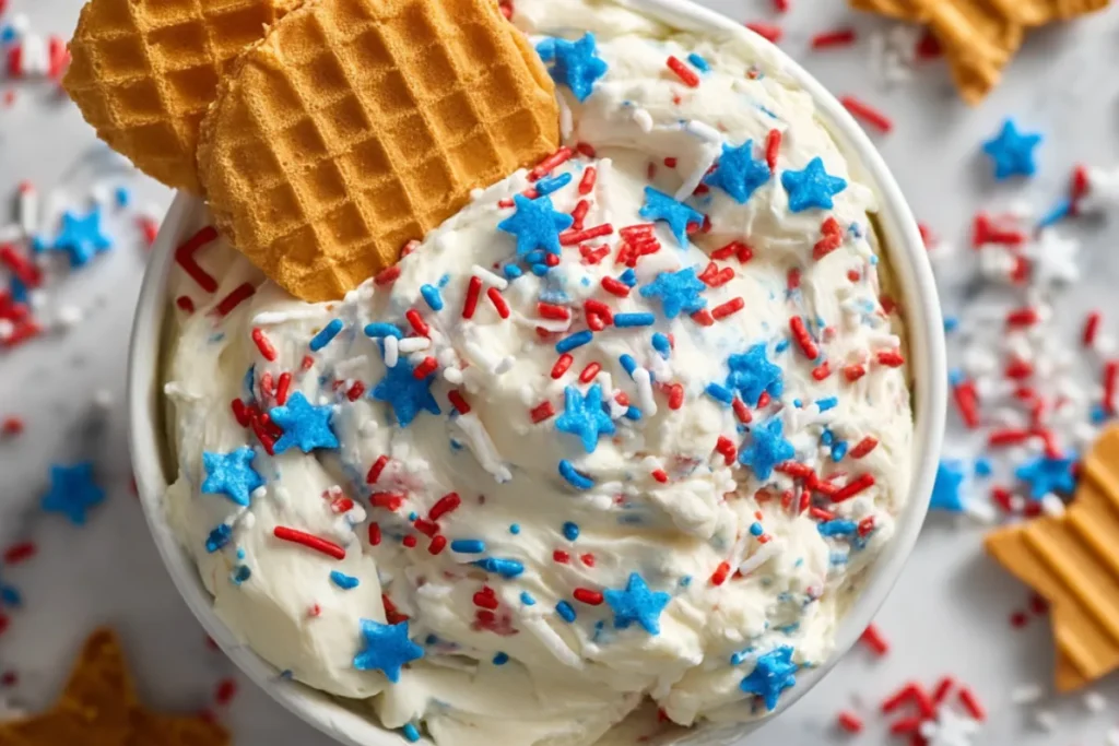 Easy Red, White and Blue Funfetti Dip Recipe