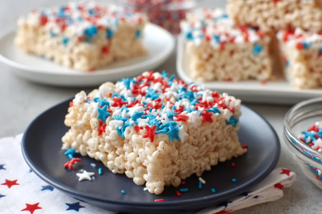 Festive Rice Krispie Treats for 4th of July Celebrations