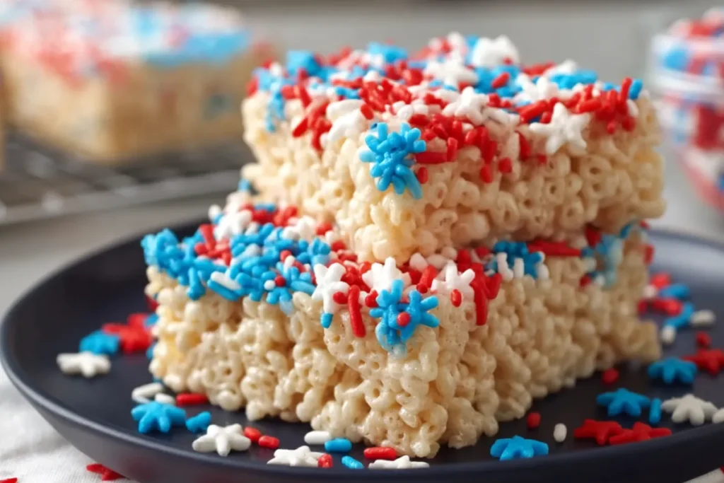 Kid-Friendly 4th of July Rice Krispie Treats
