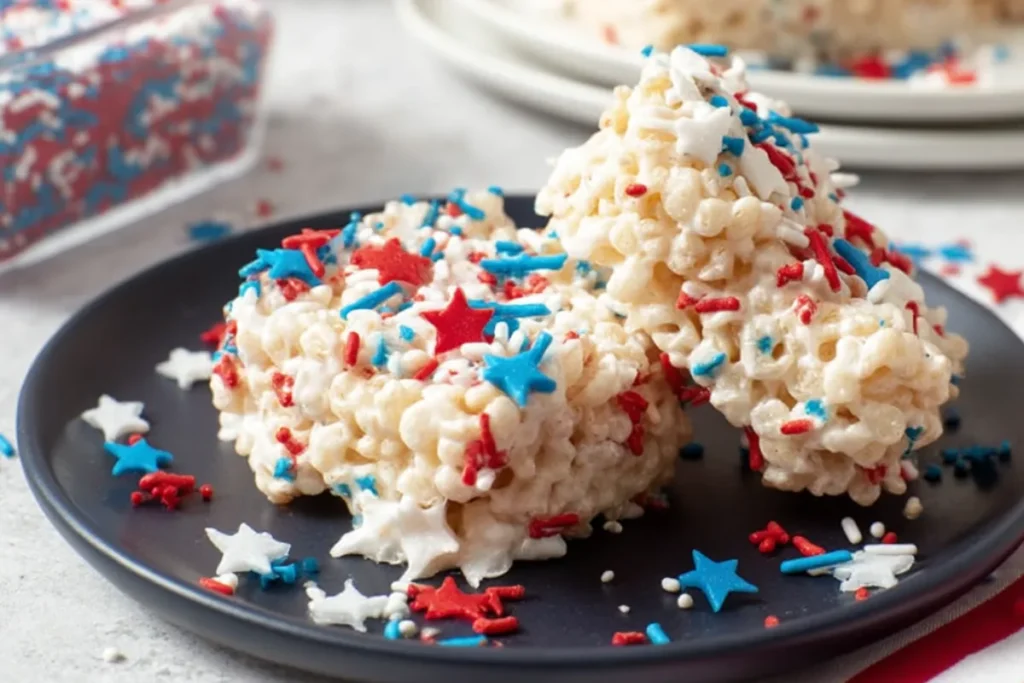 No-Bake 4th of July Rice Krispie Treats