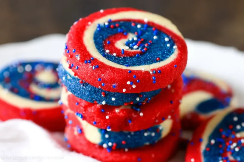 Red, White & Blue Patriotic Pinwheel Cookies