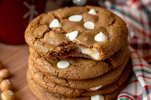 Bakery-Style Gingerbread White Chocolate Chip Cookies recipe