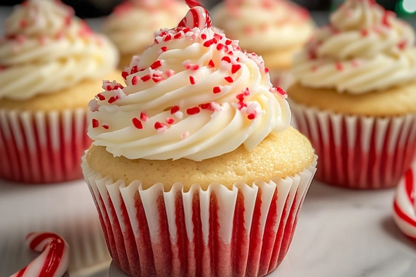 Candy Cane Cupcakes