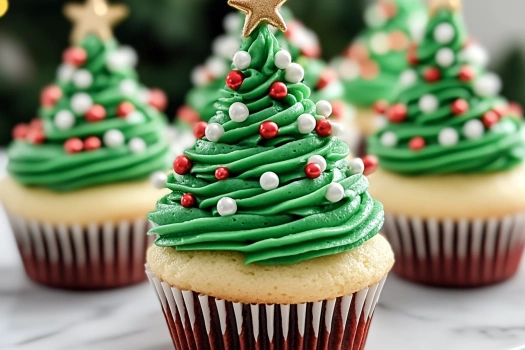 Christmas Tree Cupcakes