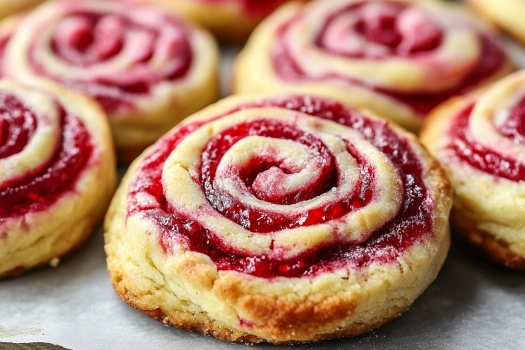 Easy Raspberry Swirl Shortbread Cookies