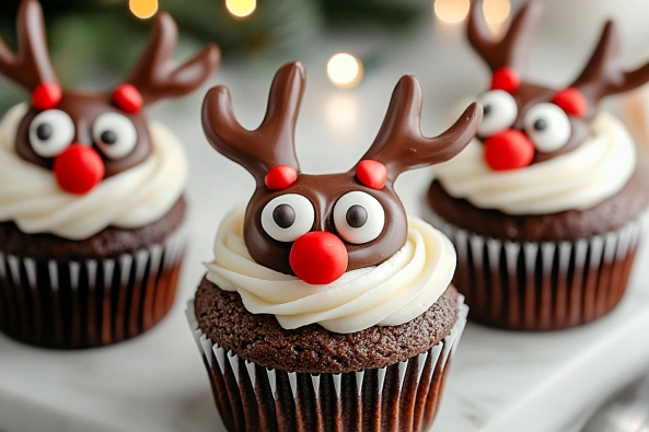 Easy Reindeer Cupcakes