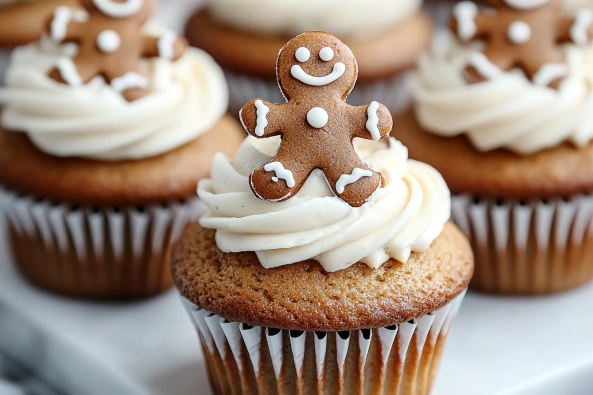 Gingerbread Man Cupcakes