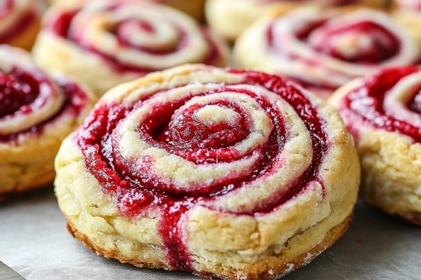 Raspberry Swirl Shortbread Cookies