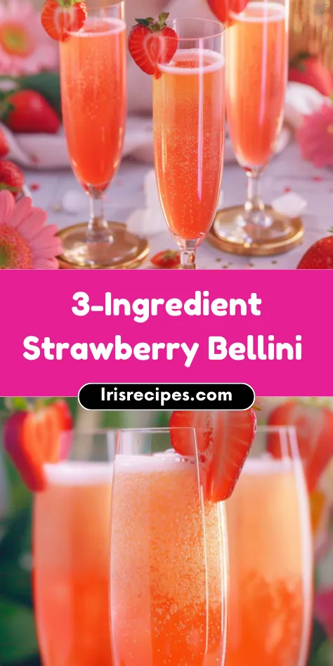 Easy 3-Ingredient Strawberry Bellini Recipe