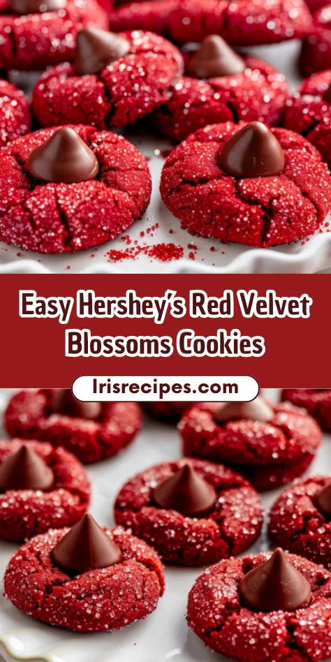 Easy Hershey’s Red Velvet Blossom Cookies Recipe