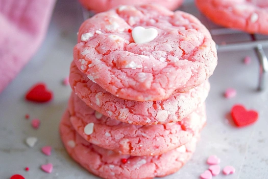 Easy Valentine’s Day Cake Mix Cookies