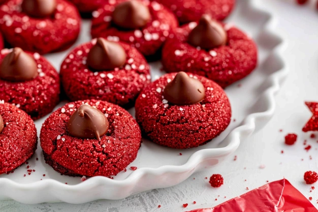 Hershey’s Red Velvet Blossoms Cookies