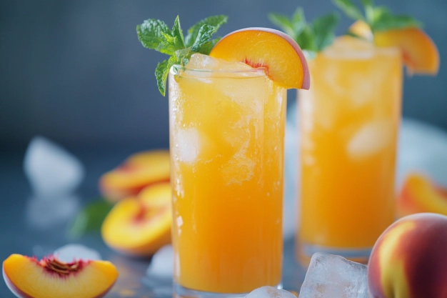 How to Serve Easy Peach Lemonade