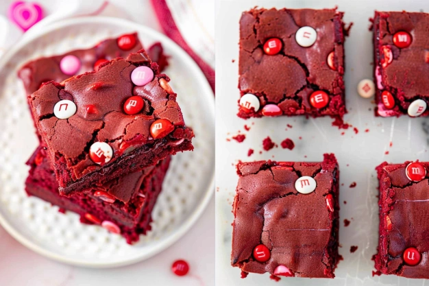 Valentine Red Velvet Cake Mix Cookie Bars