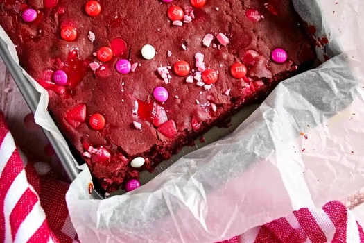 Valentine Red Velvet Cookie Bars Sweet