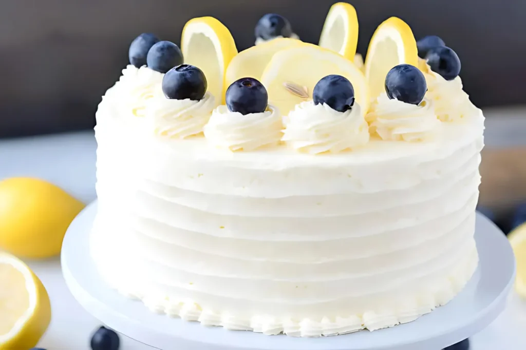 Assemble & Decorate Lemon Blueberry Cake Recipe