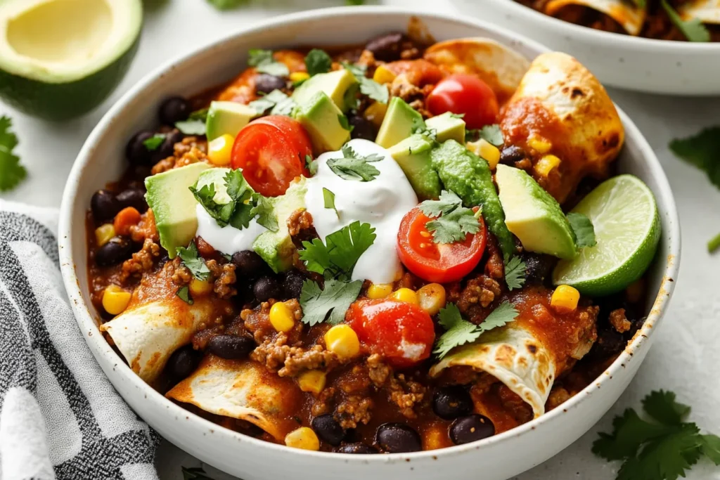 Beef Skillet Enchiladas Recipe