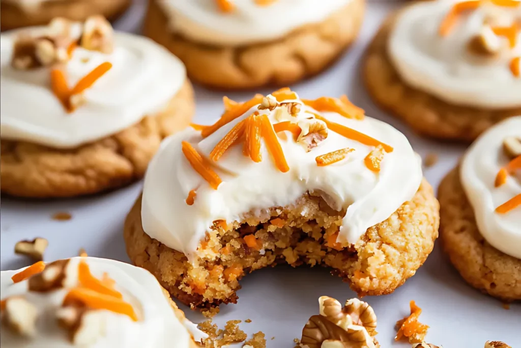 Carrot Cake Cookies with Cream