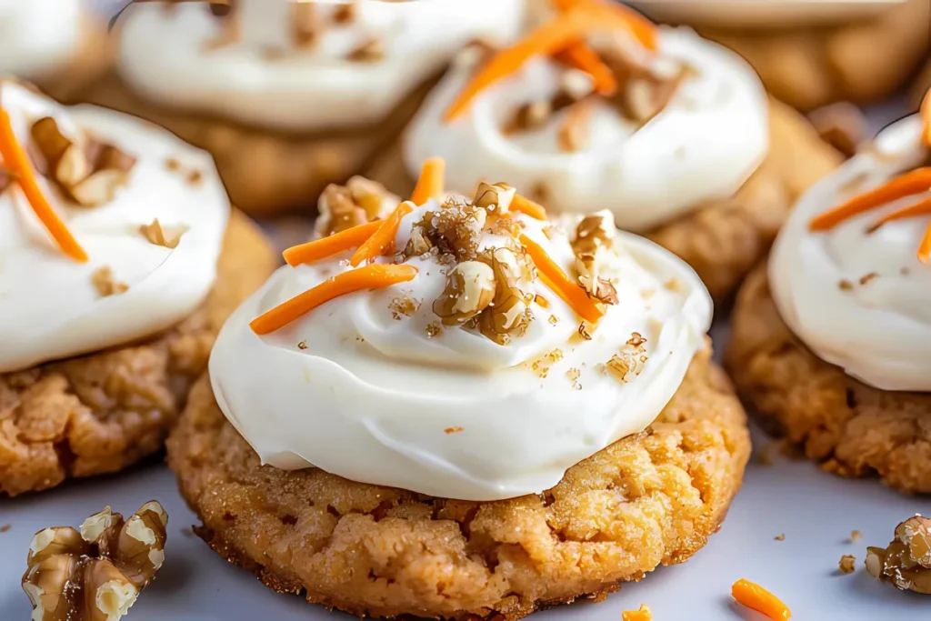 Carrot Cake Cookies with Cream Cheese