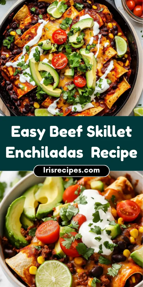 Cheesy Beef Skillet Enchiladas Easy One-Pan Dinner