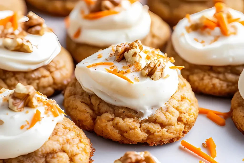 Easy Carrot Cake Cookies with Cream