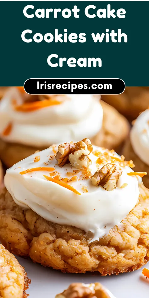 Easy Carrot Cake Cookies with Cream Cheese Frosting