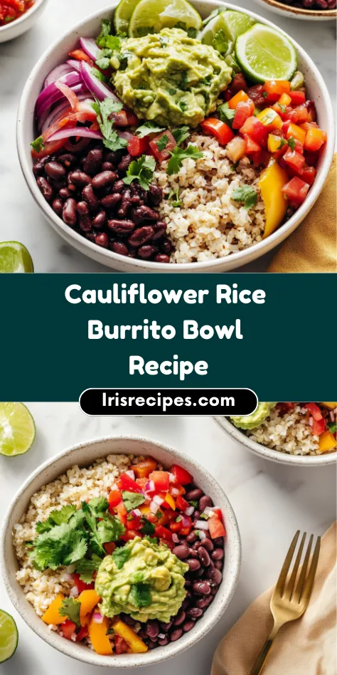 Easy Cauliflower Rice Burrito Bowl Healthy & Delicious