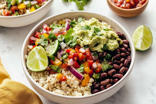 Easy Cauliflower Rice Burrito Bowl