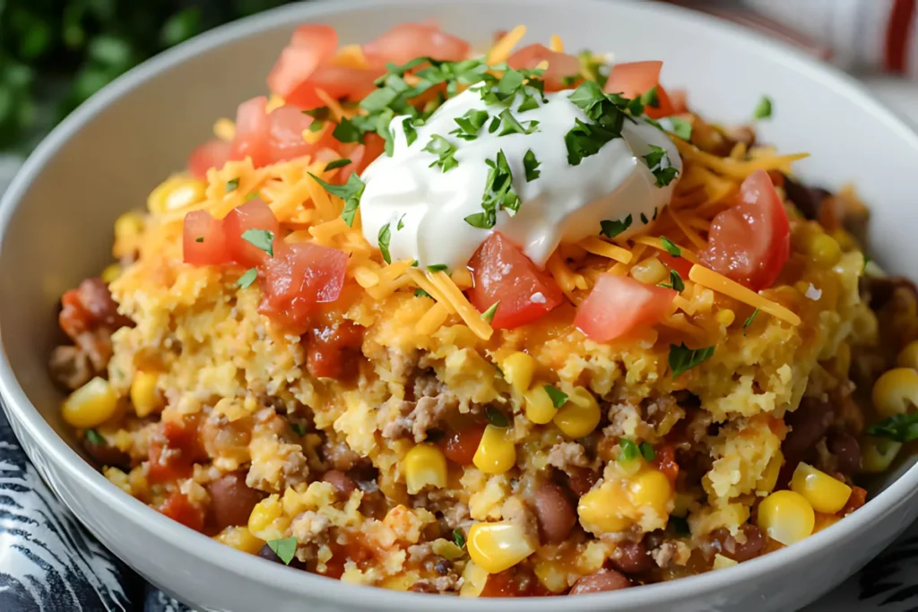 Easy Cowboy Cornbread Casserole