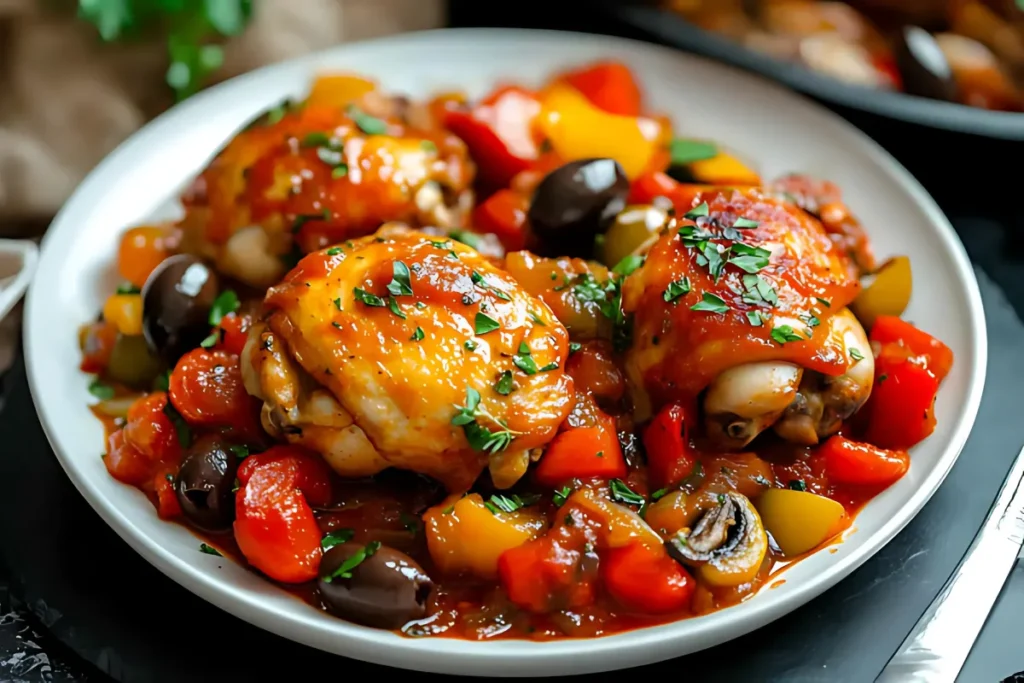 Easy Crock Pot Chicken Cacciatore