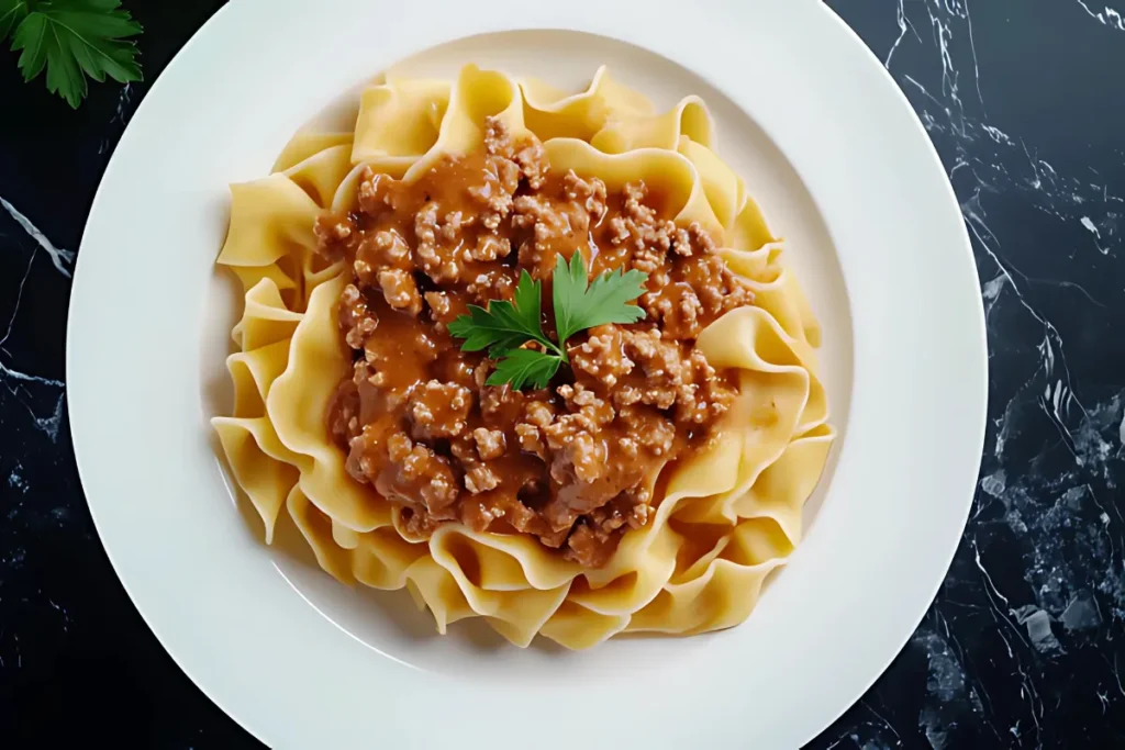 Easy Crockpot Ground Beef Stroganoff