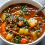 Easy Crockpot Hamburger Soup