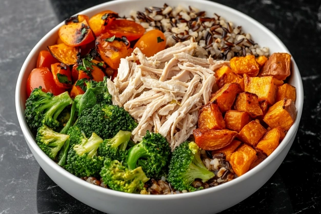 Easy Healthy Chicken Veggie Power Bowl Recipe