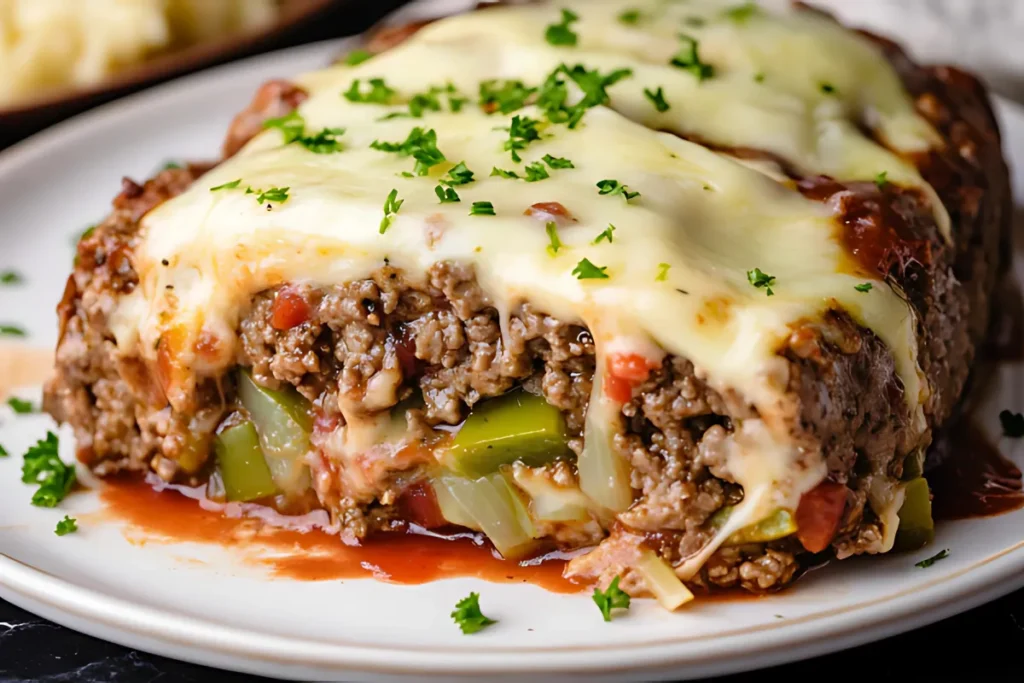 Easy Philly Cheesesteak Meatloaf