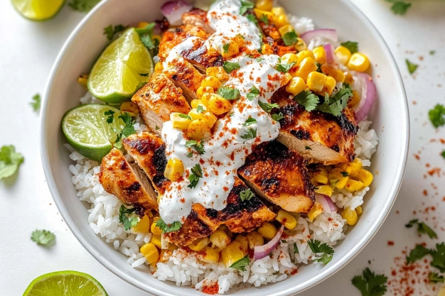 Easy Street Corn Chicken Rice Bowl Recipe