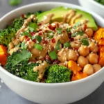 Easy Thai Peanut Sweet Potato Buddha Bowl