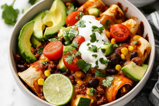 Easy and Beef Skillet Enchiladas recipe