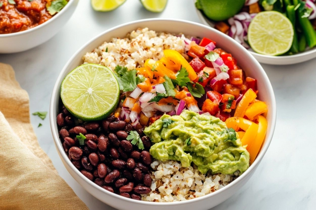 Easy and Best Cauliflower Rice Burrito Bowl Recipe