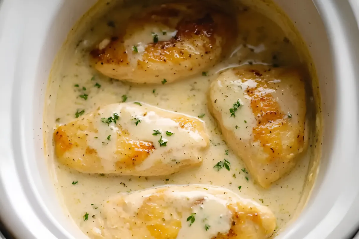 How to Make Crockpot Creamy Garlic Chicken