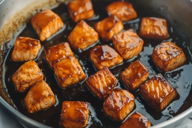 How to Make Honey Garlic Salmon Bites